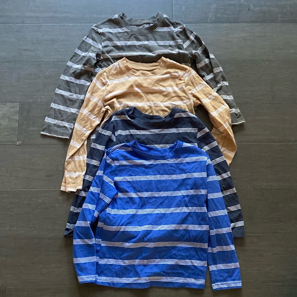 4 pack Stripes 5T long sleeves